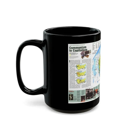 Russia - Communism to Capitalism (1993) (Map) Black Coffee Mug - Go Mug Yourself