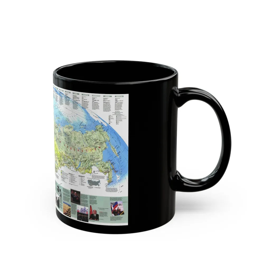 Russia - Communism to Capitalism (1993) (Map) Black Coffee Mug-Go Mug Yourself