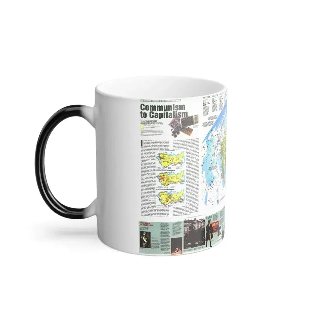 Russia - Communism to Capitalism (1993) (Map) Color Changing Mug 11oz - Go Mug Yourself