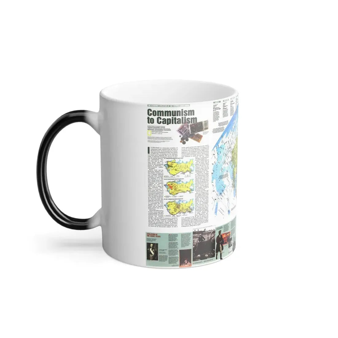 Russia - Communism to Capitalism (1993) (Map) Color Changing Mug 11oz - Go Mug Yourself