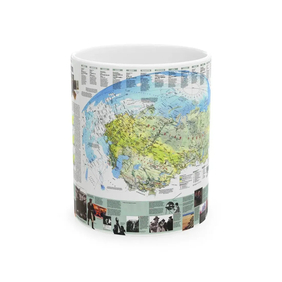 Russia - Communism to Capitalism (1993) (Map) White Coffee Mug 11oz - Go Mug Yourself