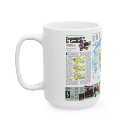 Russia - Communism to Capitalism (1993) (Map) White Coffee Mug - Go Mug Yourself