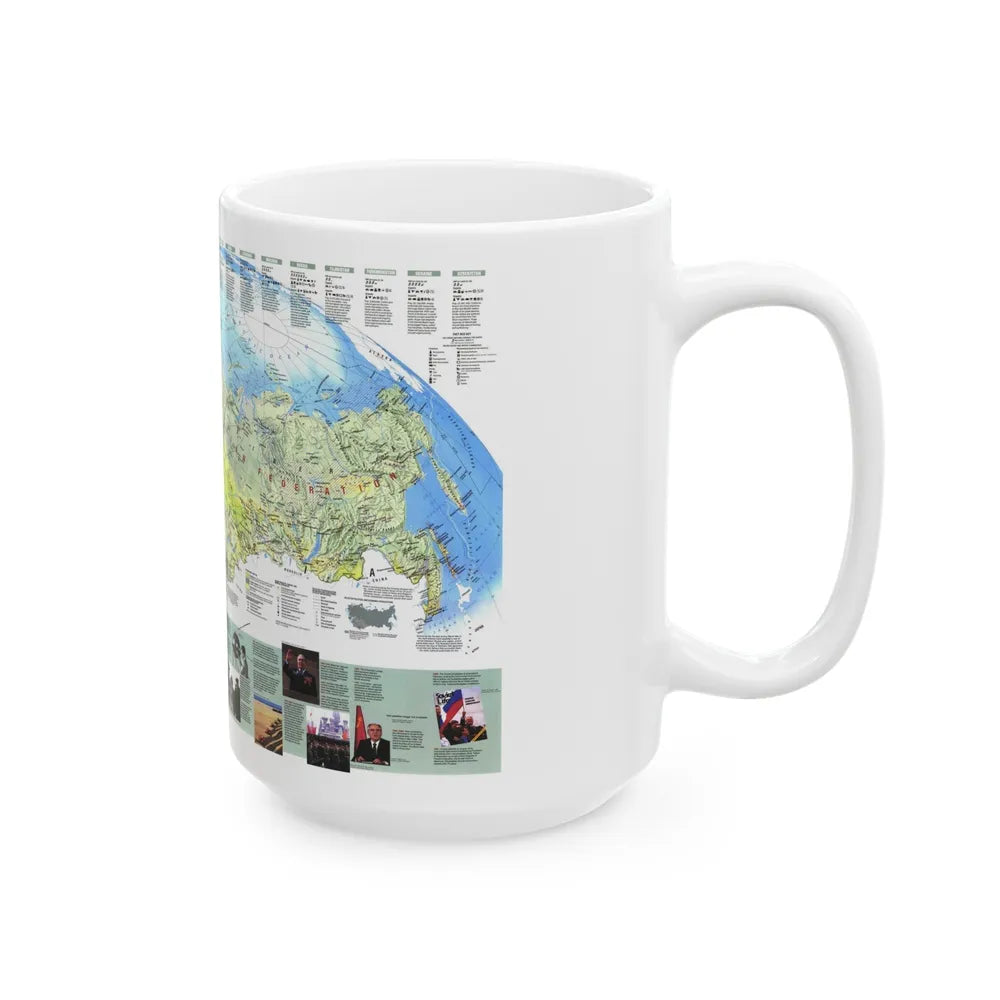 Russia - Communism to Capitalism (1993) (Map) White Coffee Mug-Go Mug Yourself