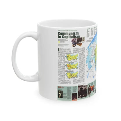 Russia - Communism to Capitalism (1993) (Map) White Coffee Mug - Go Mug Yourself