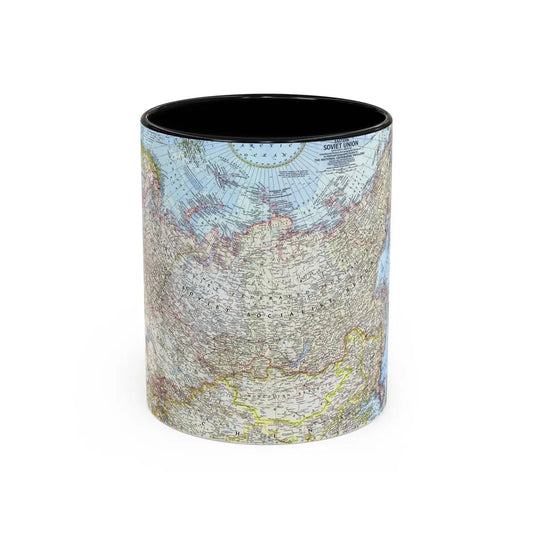 Russia - Eastern Soviet Union (1967) (Map) Accent Coffee Mug 11oz Black - Go Mug Yourself