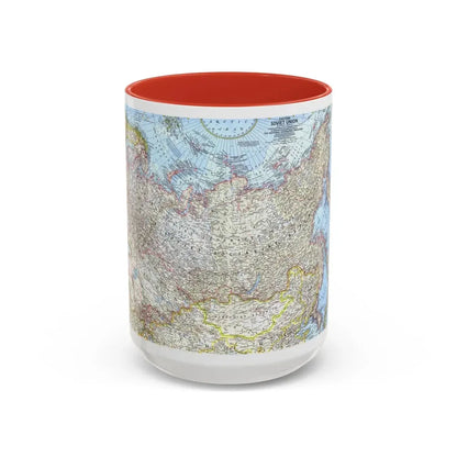 Russia - Eastern Soviet Union (1967) (Map) Accent Coffee Mug 15oz Red - Go Mug Yourself
