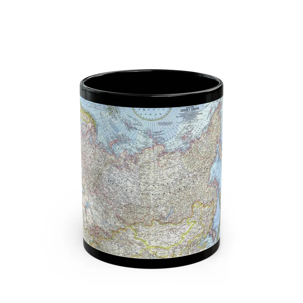 Russia - Eastern Soviet Union (1967) (Map) Black Coffee Mug-11oz-Go Mug Yourself