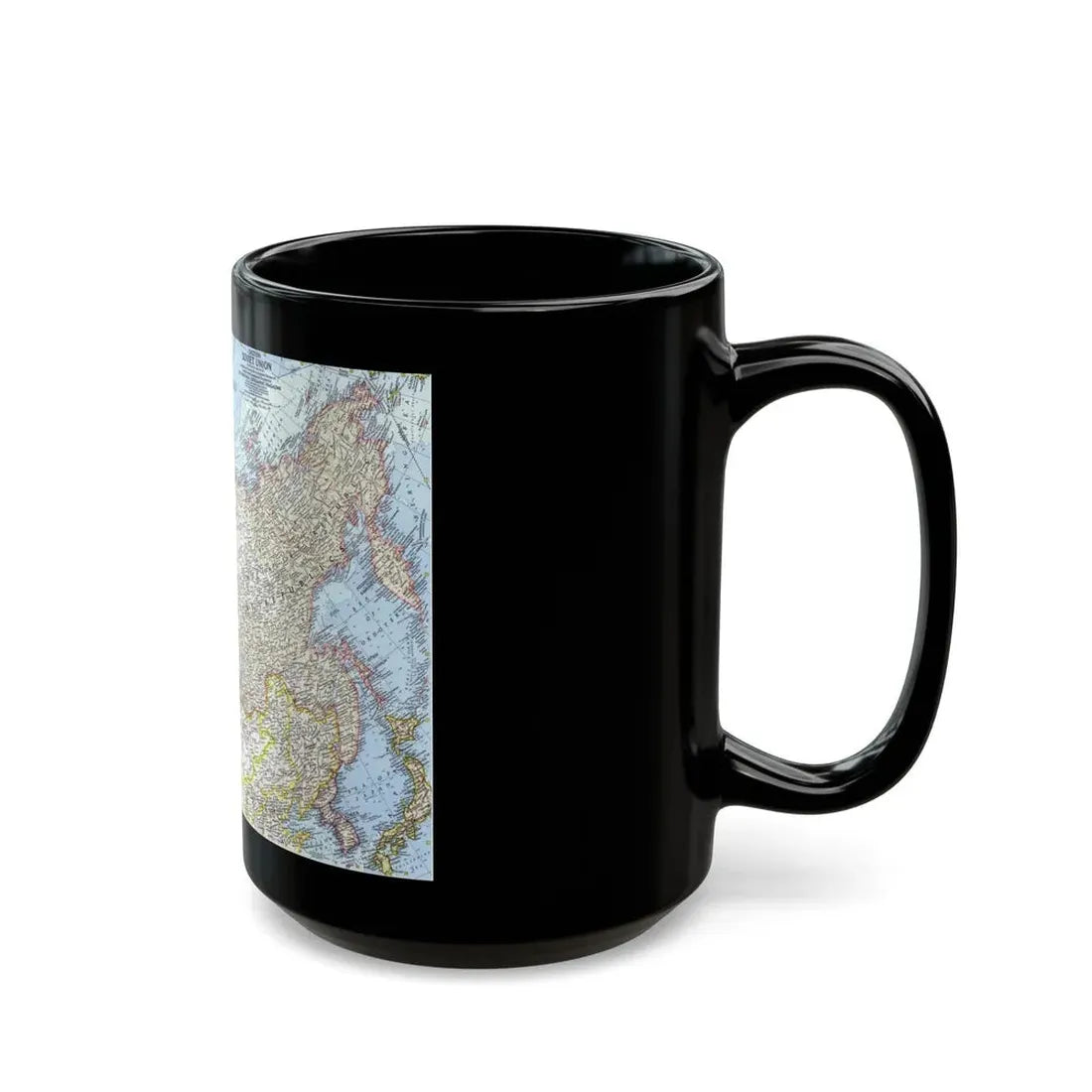 Russia - Eastern Soviet Union (1967) (Map) Black Coffee Mug - Go Mug Yourself