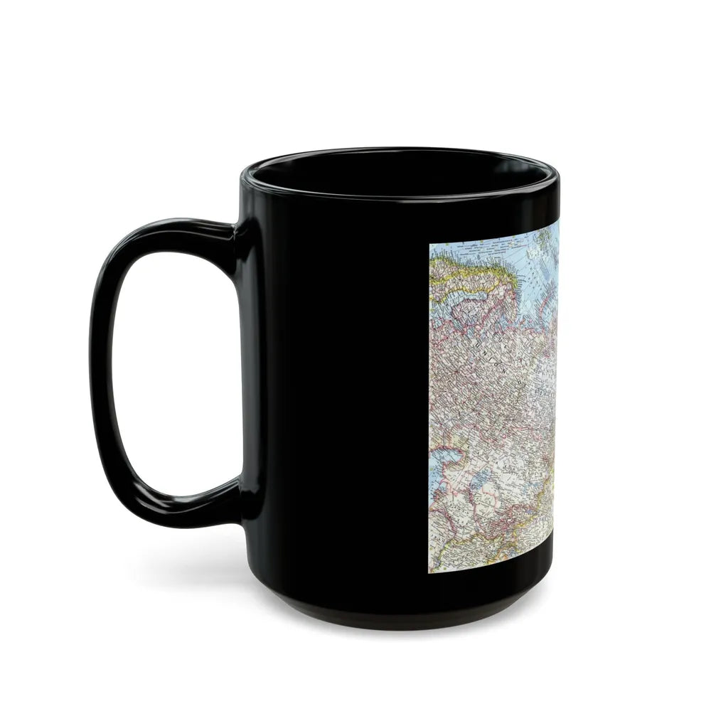 Russia - Eastern Soviet Union (1967) (Map) Black Coffee Mug-Go Mug Yourself