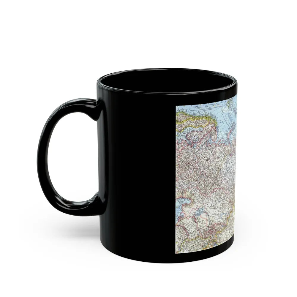 Russia - Eastern Soviet Union (1967) (Map) Black Coffee Mug-Go Mug Yourself