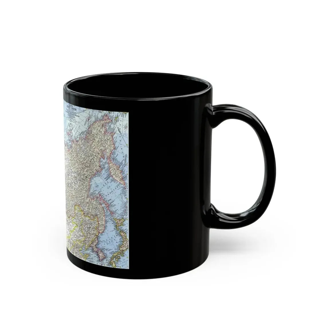 Russia - Eastern Soviet Union (1967) (Map) Black Coffee Mug - Go Mug Yourself