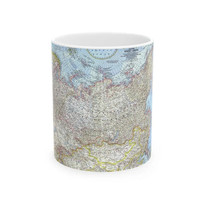 Russia - Eastern Soviet Union (1967) (Map) White Coffee Mug-11oz-Go Mug Yourself