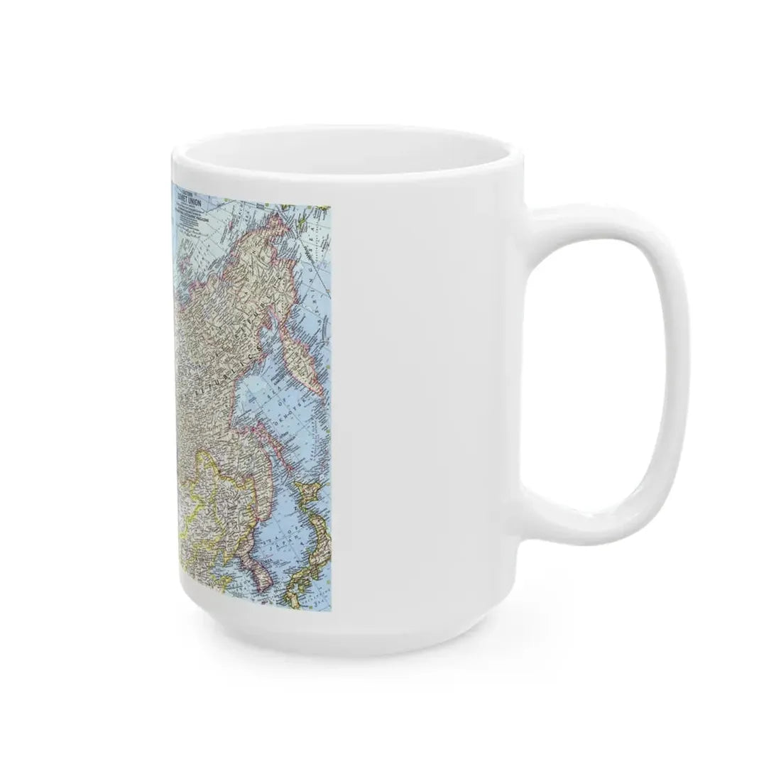 Russia - Eastern Soviet Union (1967) (Map) White Coffee Mug - Go Mug Yourself