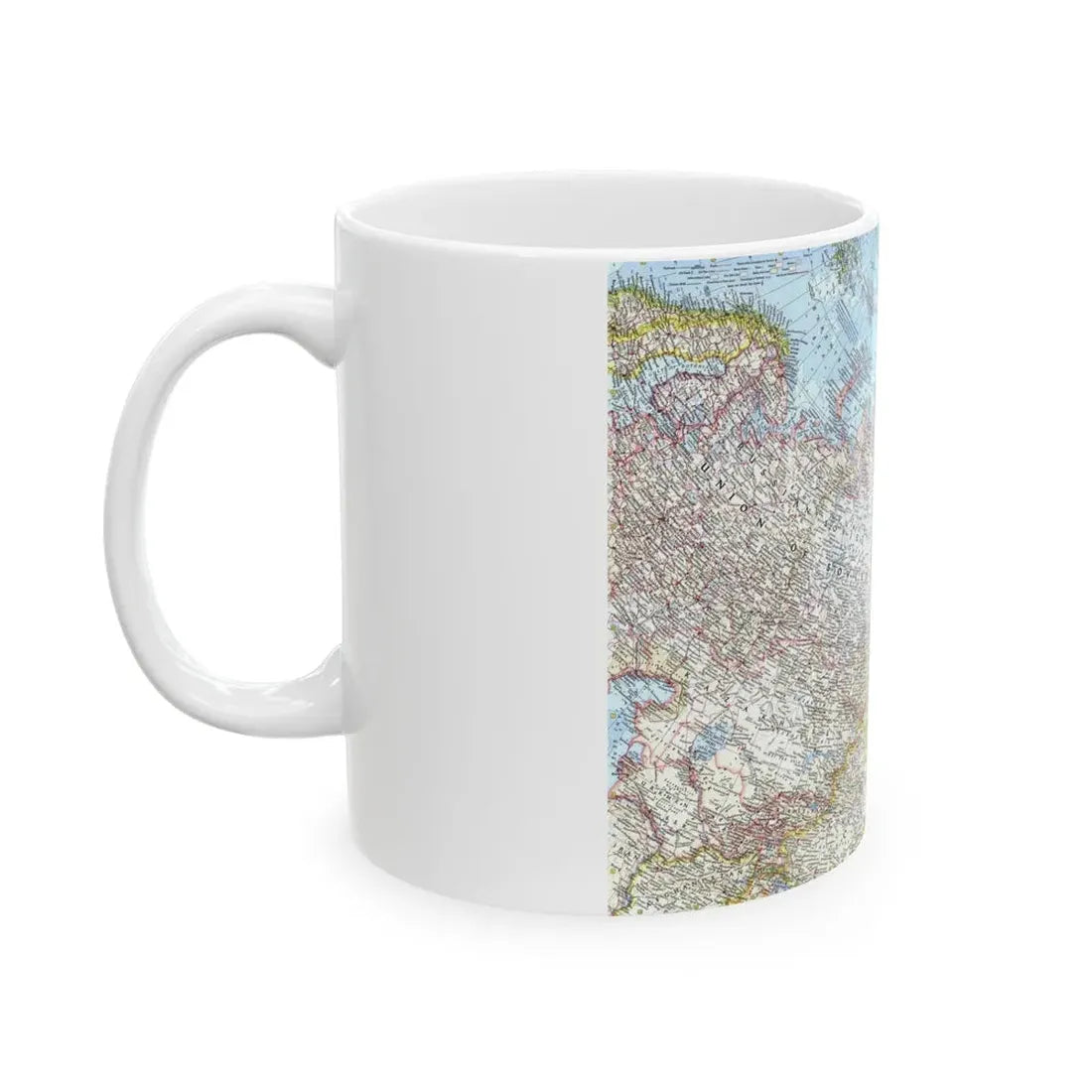 Russia - Eastern Soviet Union (1967) (Map) White Coffee Mug - Go Mug Yourself