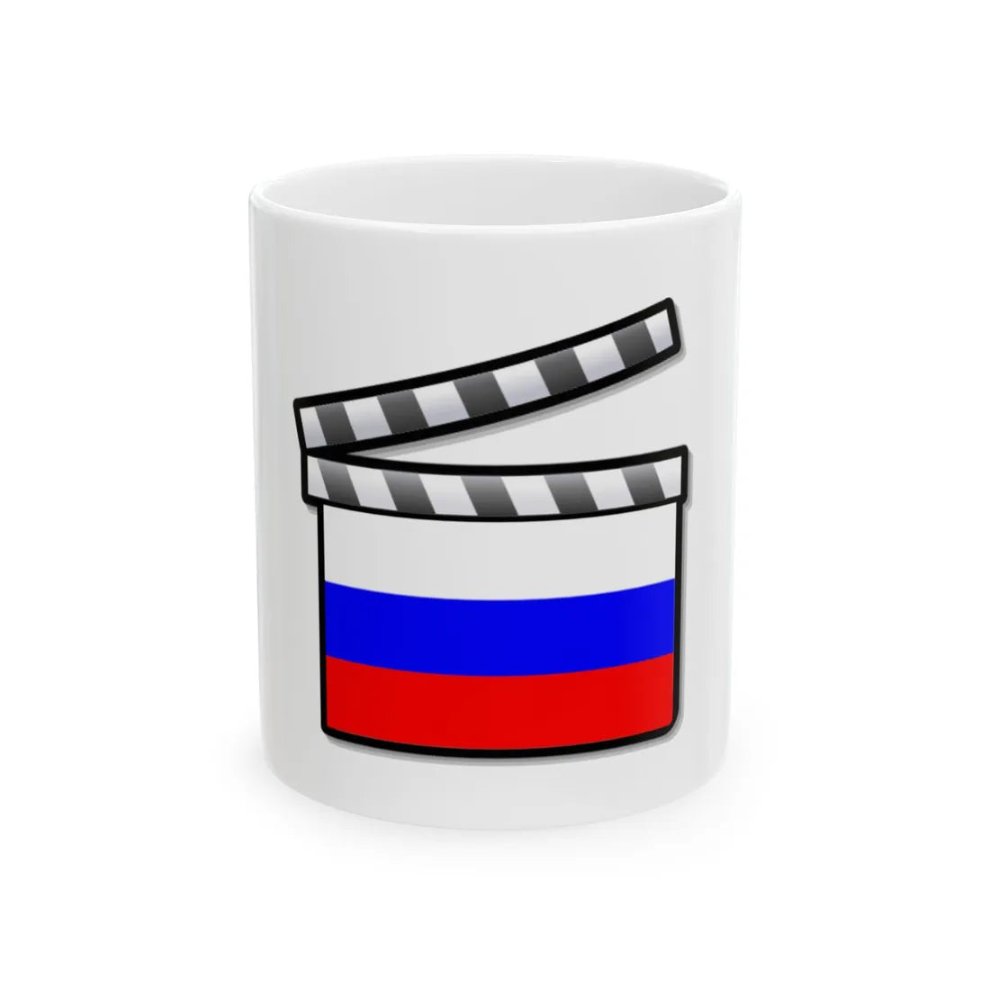 Russia film clapperboard (Russia) White Coffee Mug 11oz - Go Mug Yourself