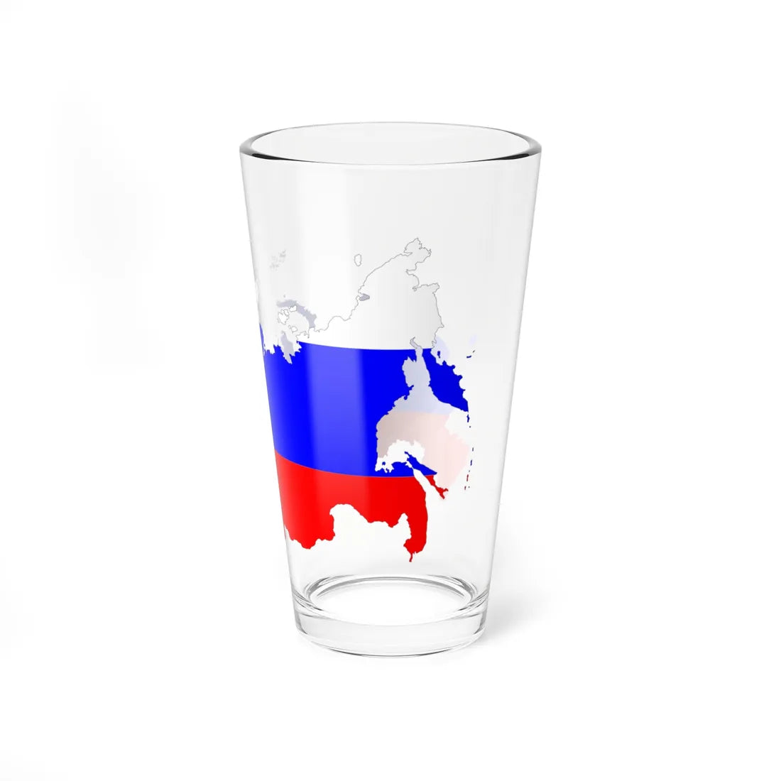 Russia Flag Map (Russia) Pint Glass 16oz - Go Mug Yourself