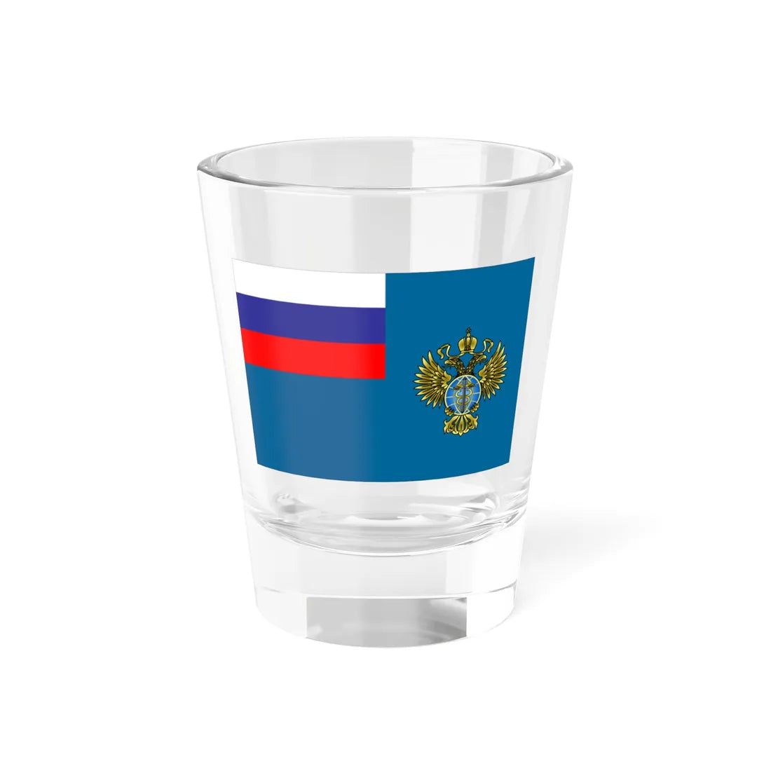 Russia Flag of Federal service on military - technical cooperation 2005 (Russia) Shot Glass 1.5oz 1.5oz - Go Mug Yourself