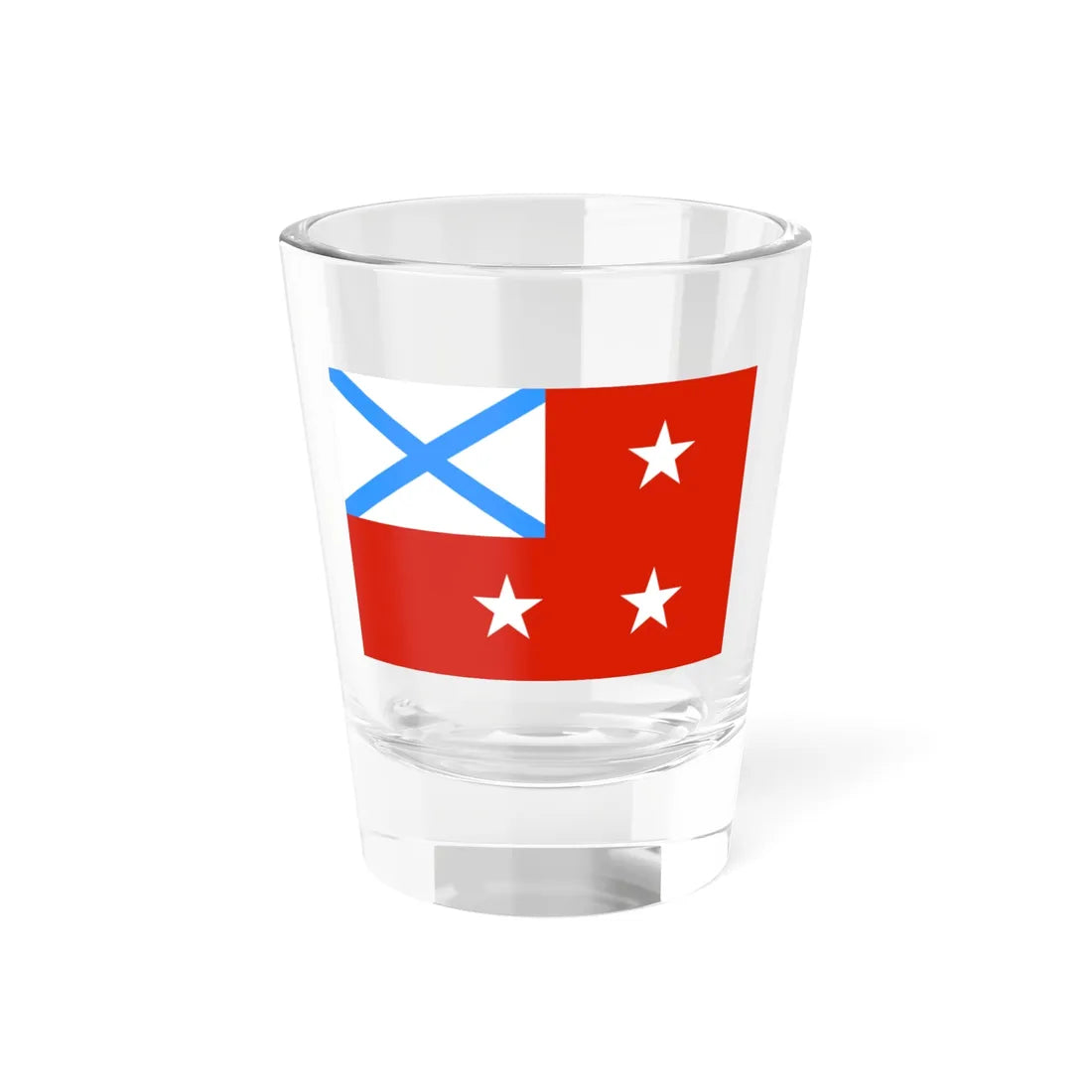 Russia Flag of fleet commanders 1992 (Russia) Shot Glass 1.5oz 1.5oz - Go Mug Yourself