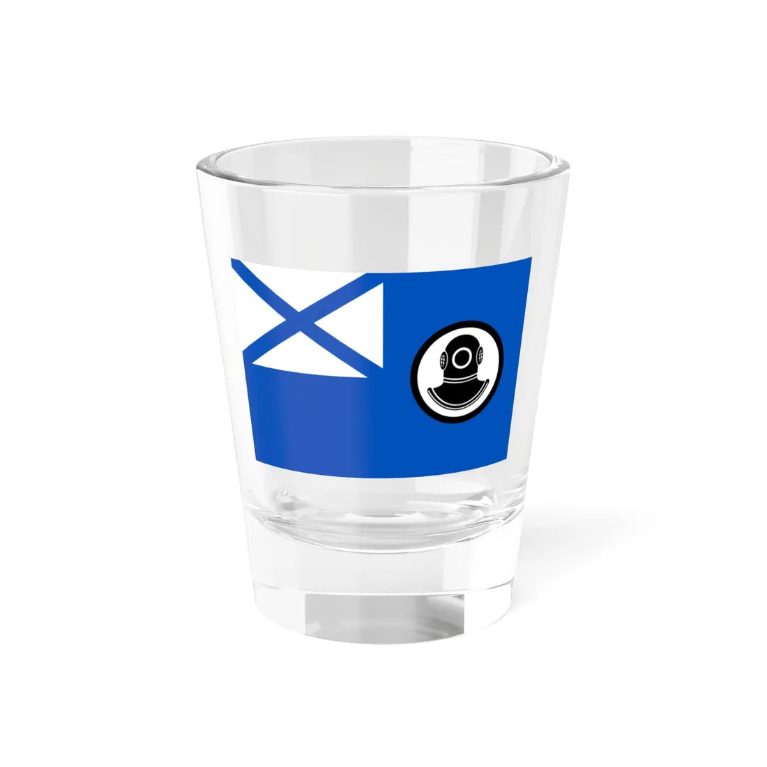 Russia Flag of rescue vessels of the Navy 2000 (Russia) Shot Glass 1.5oz 1.5oz - Go Mug Yourself