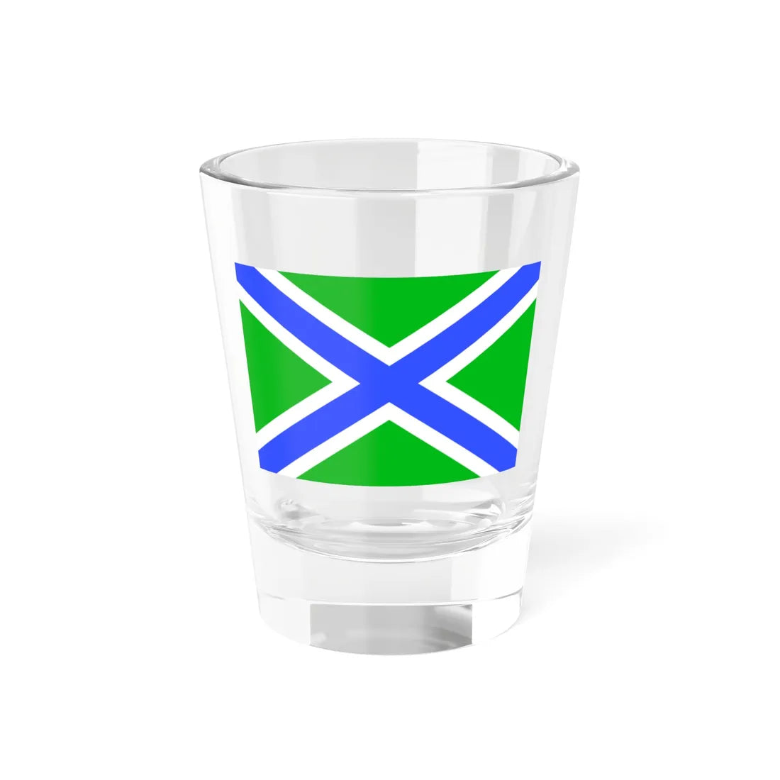 Russia. Flag of ships of Border Guard Force 1993 (Russia) Shot Glass 1.5oz 1.5oz - Go Mug Yourself