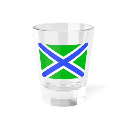 Russia. Flag of ships of Border Guard Force 1993 (Russia) Shot Glass 1.5oz 1.5oz - Go Mug Yourself