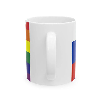 Russia Gay flag (Russia) White Coffee Mug - Go Mug Yourself