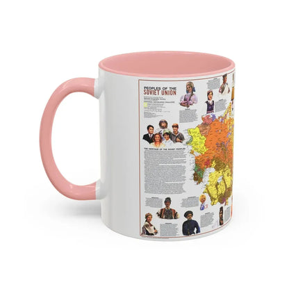 Russia - Peoples of the Soviet Union (1976) (Map) Accent Coffee Mug - Go Mug Yourself