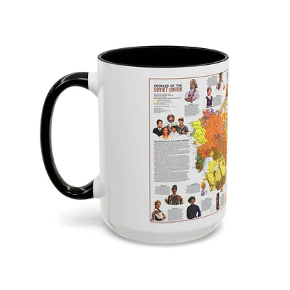 Russia - Peoples of the Soviet Union (1976) (Map) Accent Coffee Mug - Go Mug Yourself