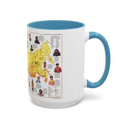Russia - Peoples of the Soviet Union (1976) (Map) Accent Coffee Mug - Go Mug Yourself