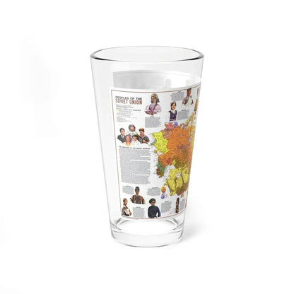 Russia - Peoples of the Soviet Union (1976) (Map) Pint Glass 16oz - Go Mug Yourself