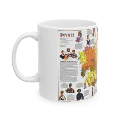 Russia - Peoples of the Soviet Union (1976) (Map) White Coffee Mug - Go Mug Yourself