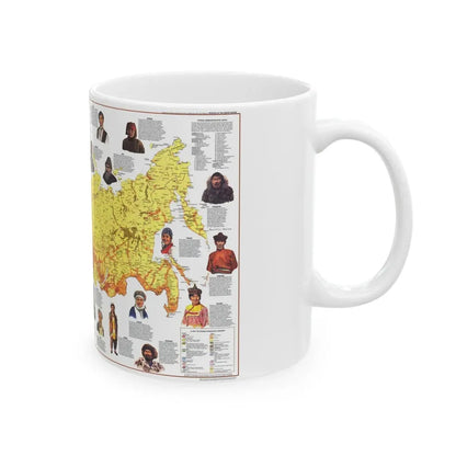 Russia - Peoples of the Soviet Union (1976) (Map) White Coffee Mug - Go Mug Yourself