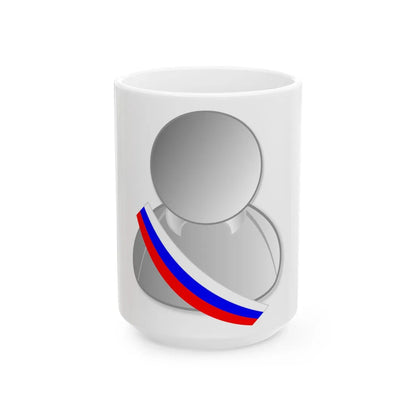 Russia politic personality icon (Russia) White Coffee Mug 15oz - Go Mug Yourself