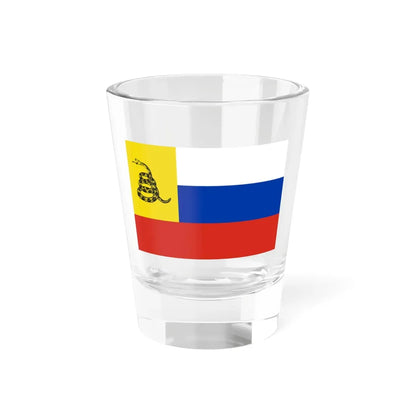 Русскии либертарианскии флаг собственная оцифровка эскиза (Russia) Shot Glass 1.5oz 1.5oz - Go Mug Yourself