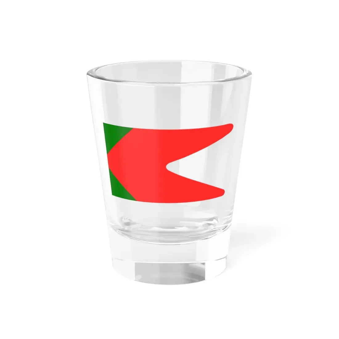Знамя наиба Ташу- Хаджи красное с зелеными угловыми вставками (Russia) Shot Glass 1.5oz 1.5oz - Go Mug Yourself