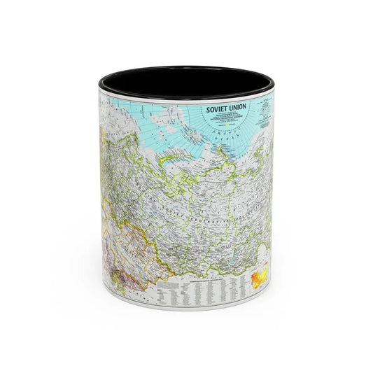 Russia - Soviet Union 1 (1990) (Map) Accent Coffee Mug 11oz Black - Go Mug Yourself