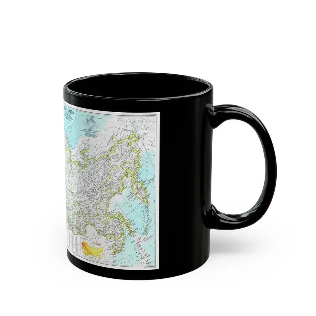 Russia - Soviet Union 1 (1990) (Map) Black Coffee Mug - Go Mug Yourself