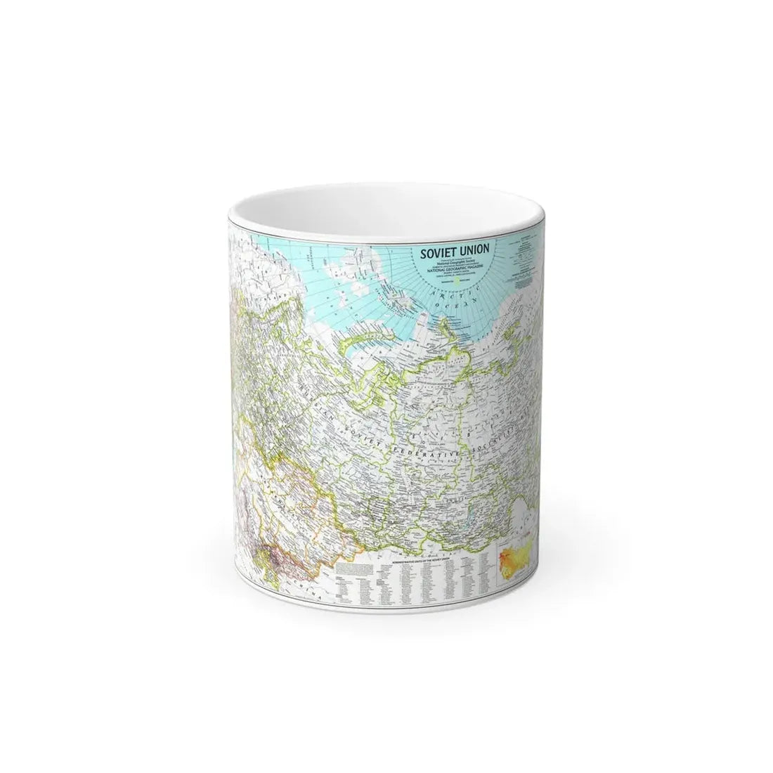 Russia - Soviet Union 1 (1990) (Map) Color Changing Mug 11oz Default Title - Go Mug Yourself