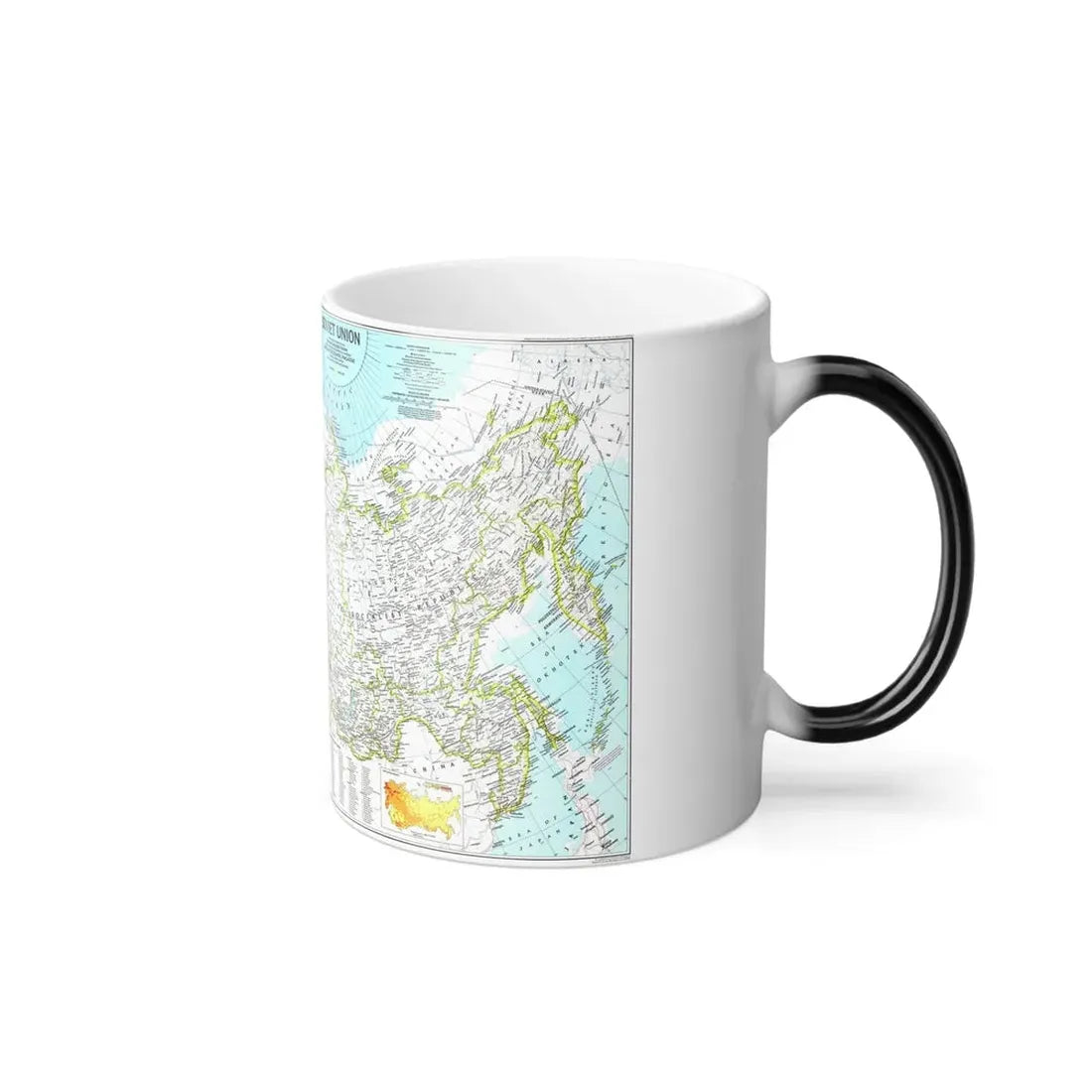 Russia - Soviet Union 1 (1990) (Map) Color Changing Mug 11oz - Go Mug Yourself