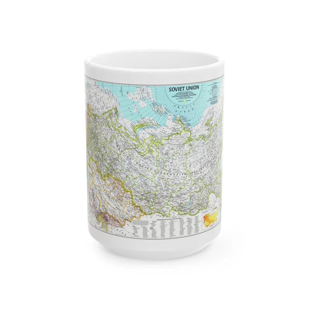 Russia - Soviet Union 1 (1990) (Map) White Coffee Mug-15oz-Go Mug Yourself