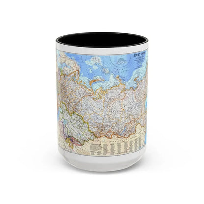Russia - Soviet Union (1976) (Map) Accent Coffee Mug 15oz Black - Go Mug Yourself