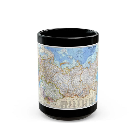 Russia - Soviet Union (1976) (Map) Black Coffee Mug-15oz-Go Mug Yourself