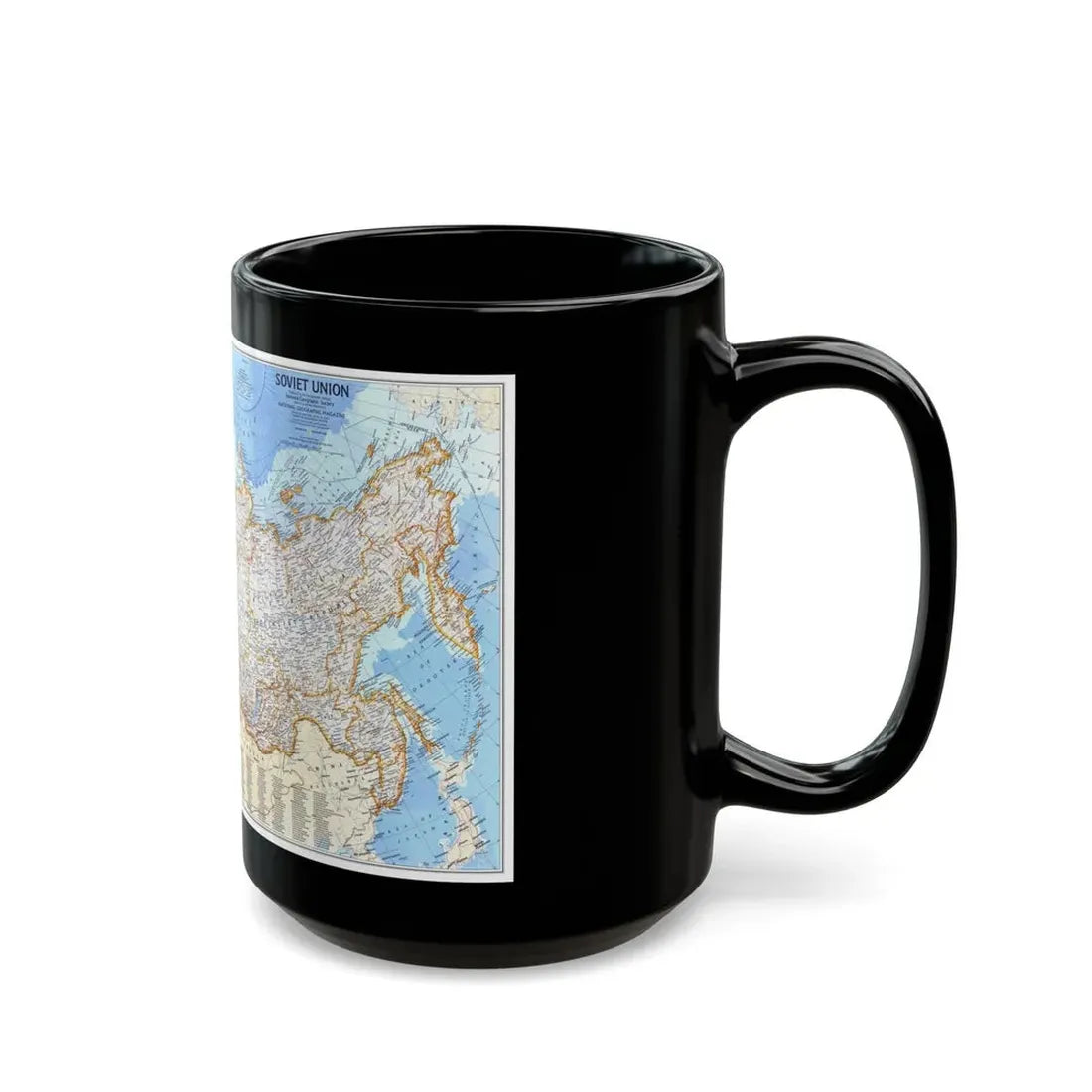 Russia - Soviet Union (1976) (Map) Black Coffee Mug - Go Mug Yourself