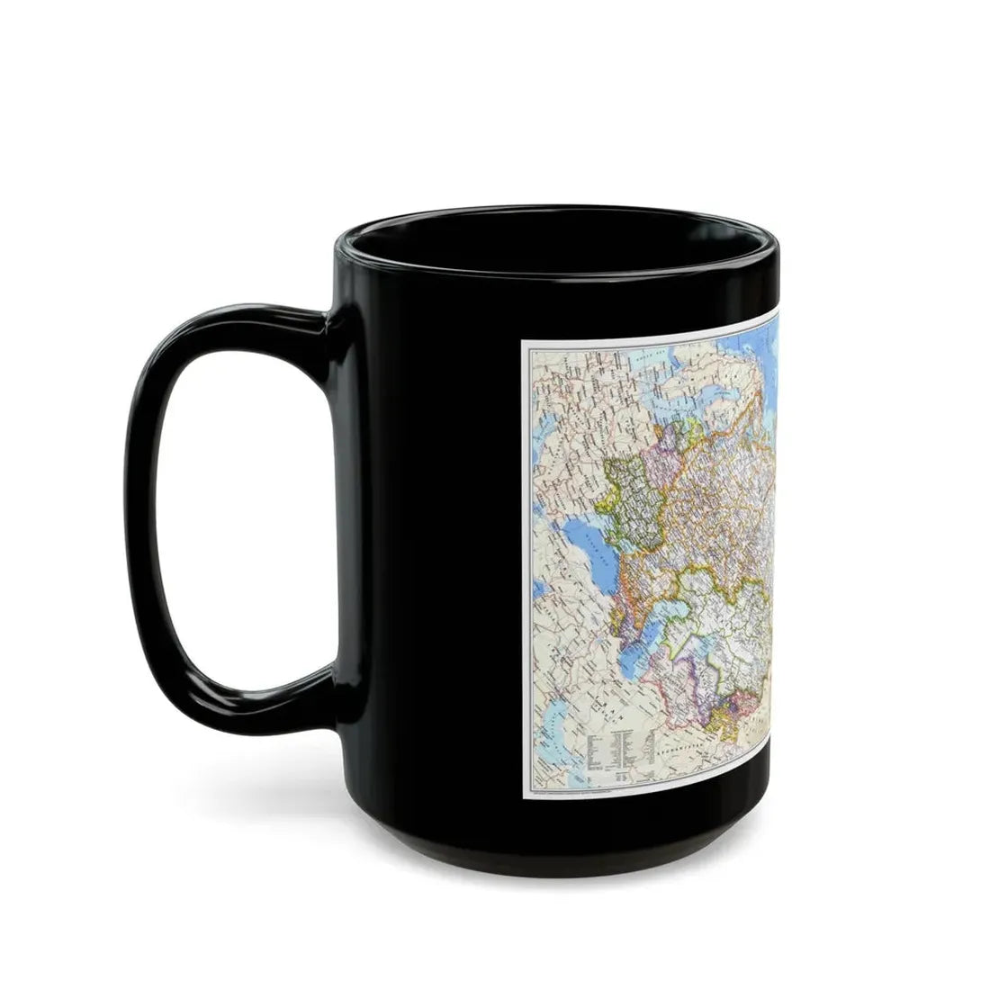 Russia - Soviet Union (1976) (Map) Black Coffee Mug - Go Mug Yourself