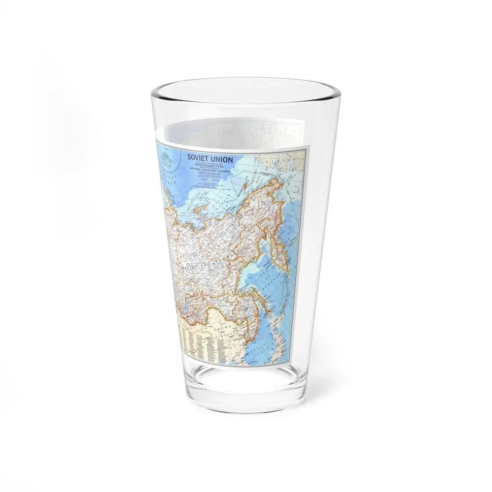 Russia - Soviet Union (1976) (Map) Pint Glass 16oz-Go Mug Yourself