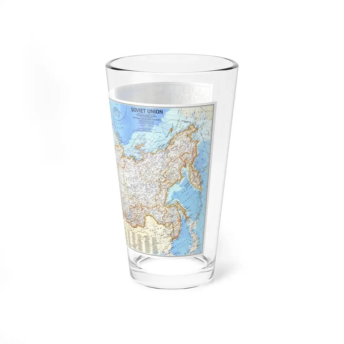 Russia - Soviet Union (1976) (Map) Pint Glass 16oz - Go Mug Yourself