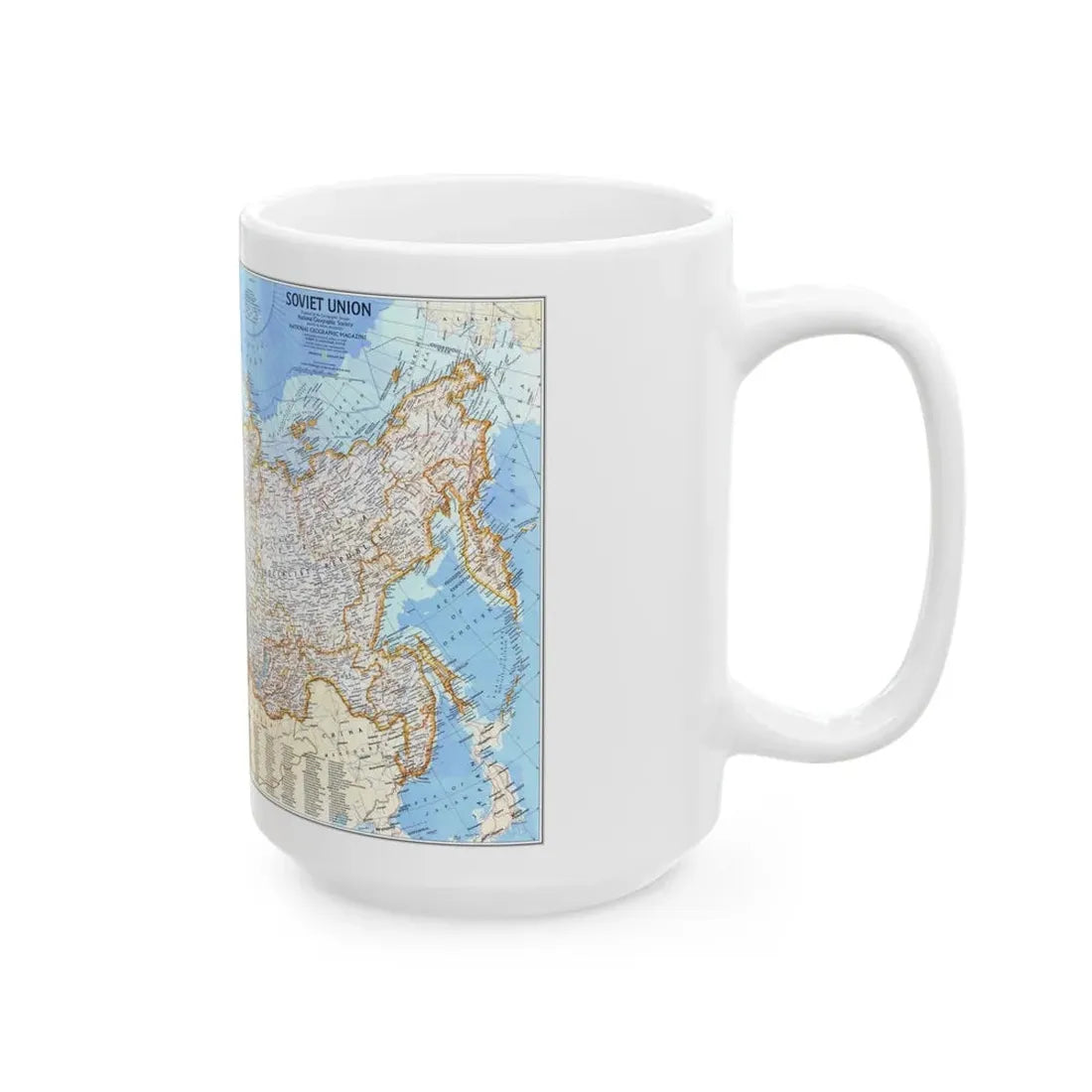 Russia - Soviet Union (1976) (Map) White Coffee Mug - Go Mug Yourself