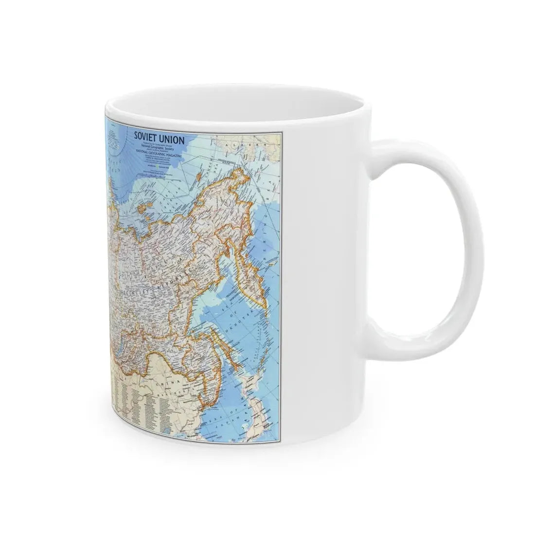Russia - Soviet Union (1976) (Map) White Coffee Mug - Go Mug Yourself