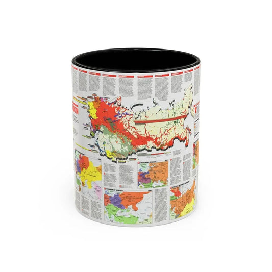 Russia - Soviet Union 2 (1990) (Map) Accent Coffee Mug 11oz Black - Go Mug Yourself