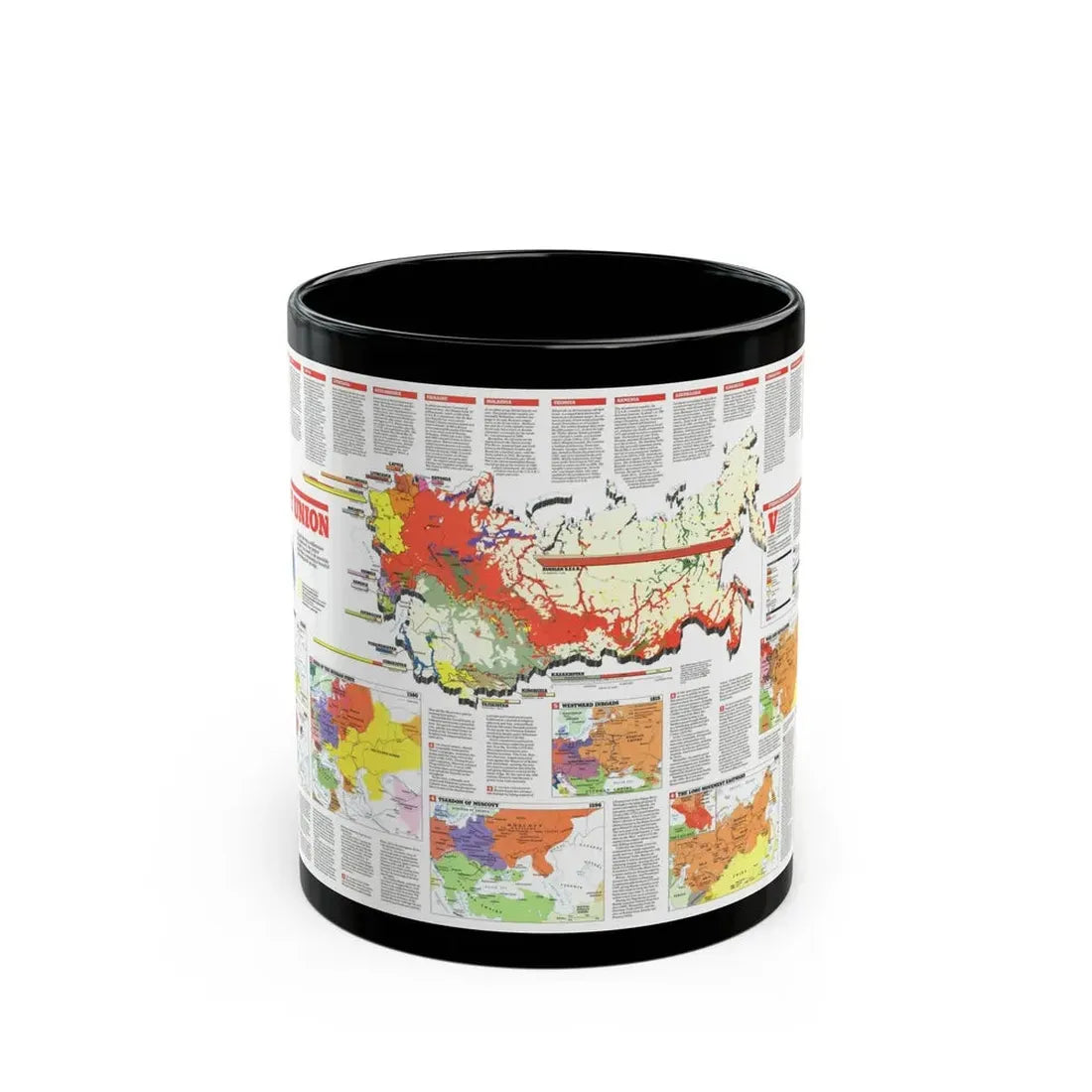 Russia - Soviet Union 2 (1990) (Map) Black Coffee Mug 11oz - Go Mug Yourself